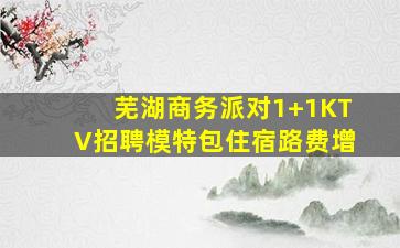 芜湖商务派对1+1KTV招聘模特包住宿路费增
